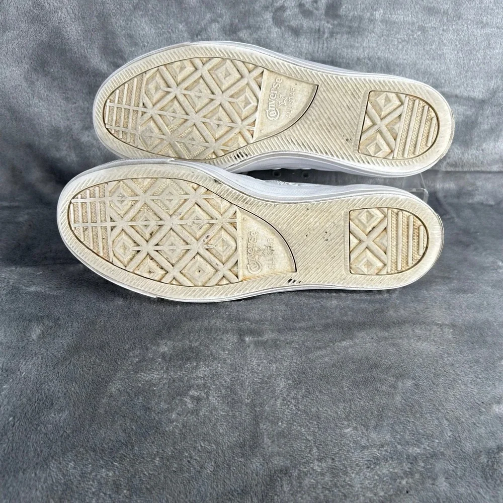 Converse Chuck Taylor All Star High Top White Leather Mens 9.5 Womens 11.5 1T406